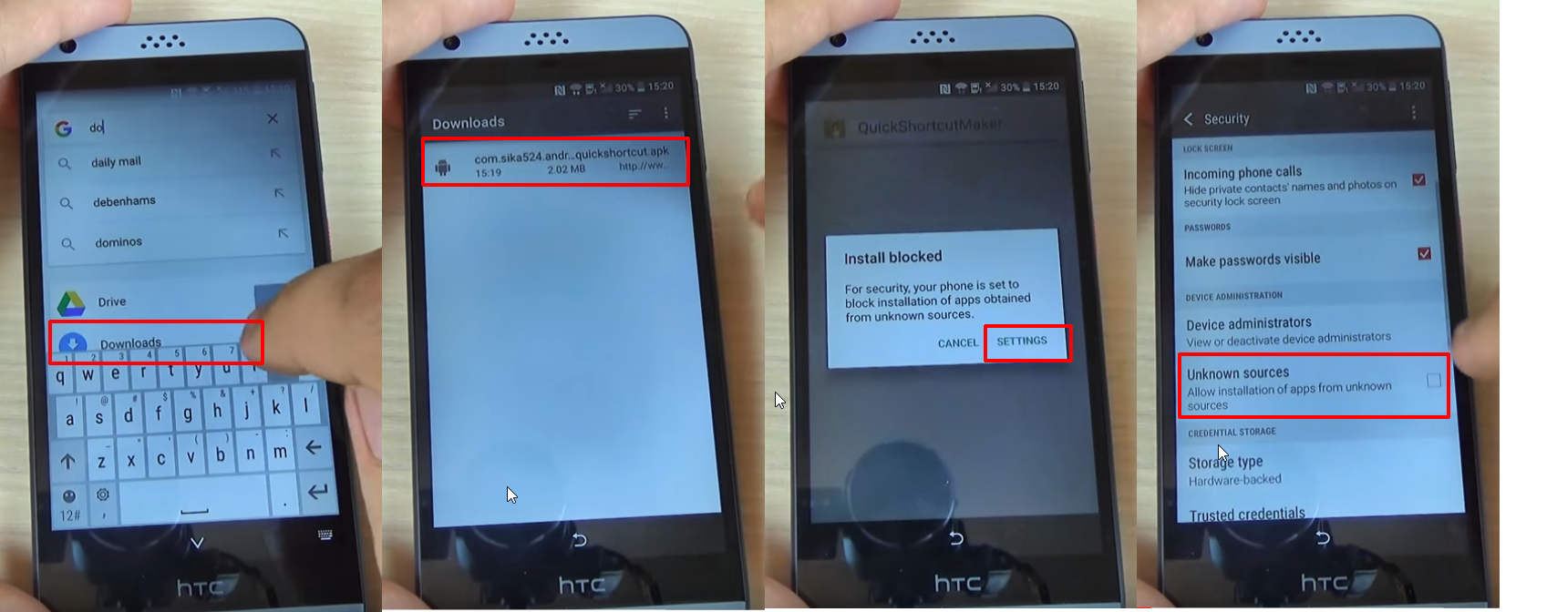 Bypass Google account HTC 4