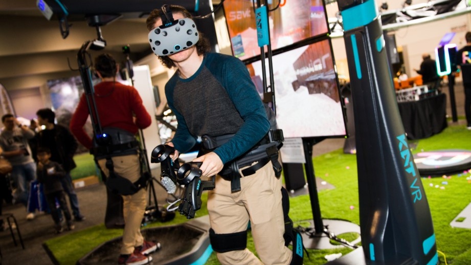 Walking on virtual reality treadmills