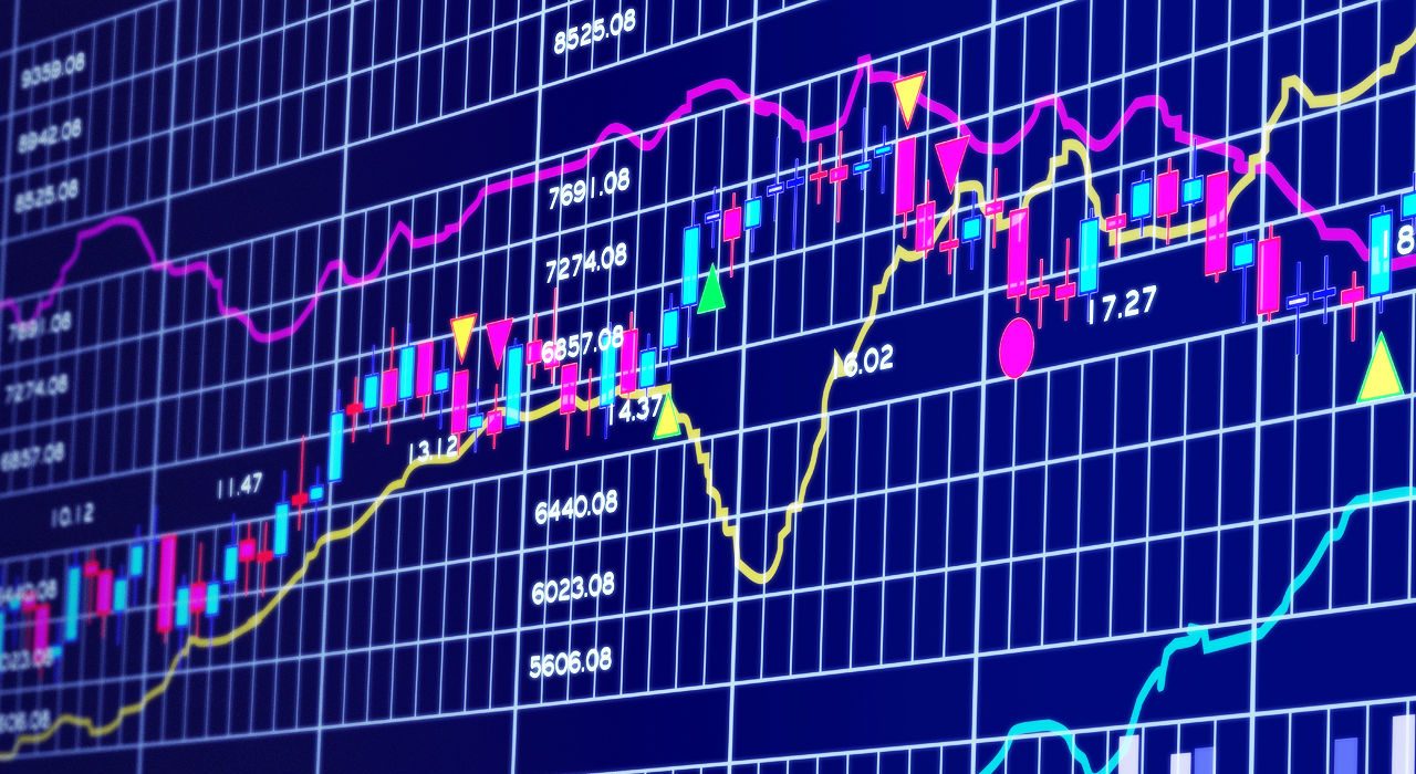 Stock market exchange graphics