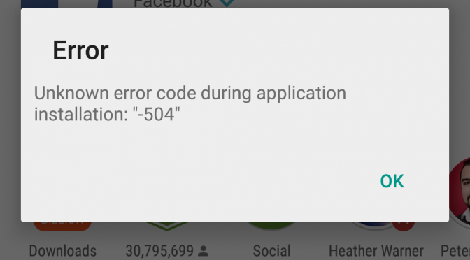Google Play Store Error 504