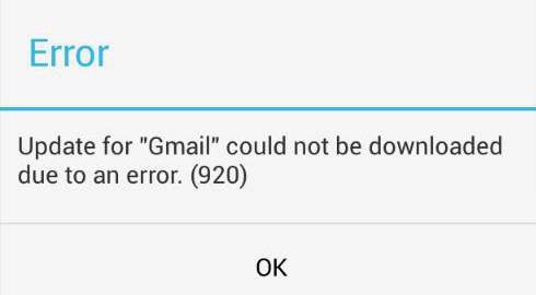 Google Play Store Error 920