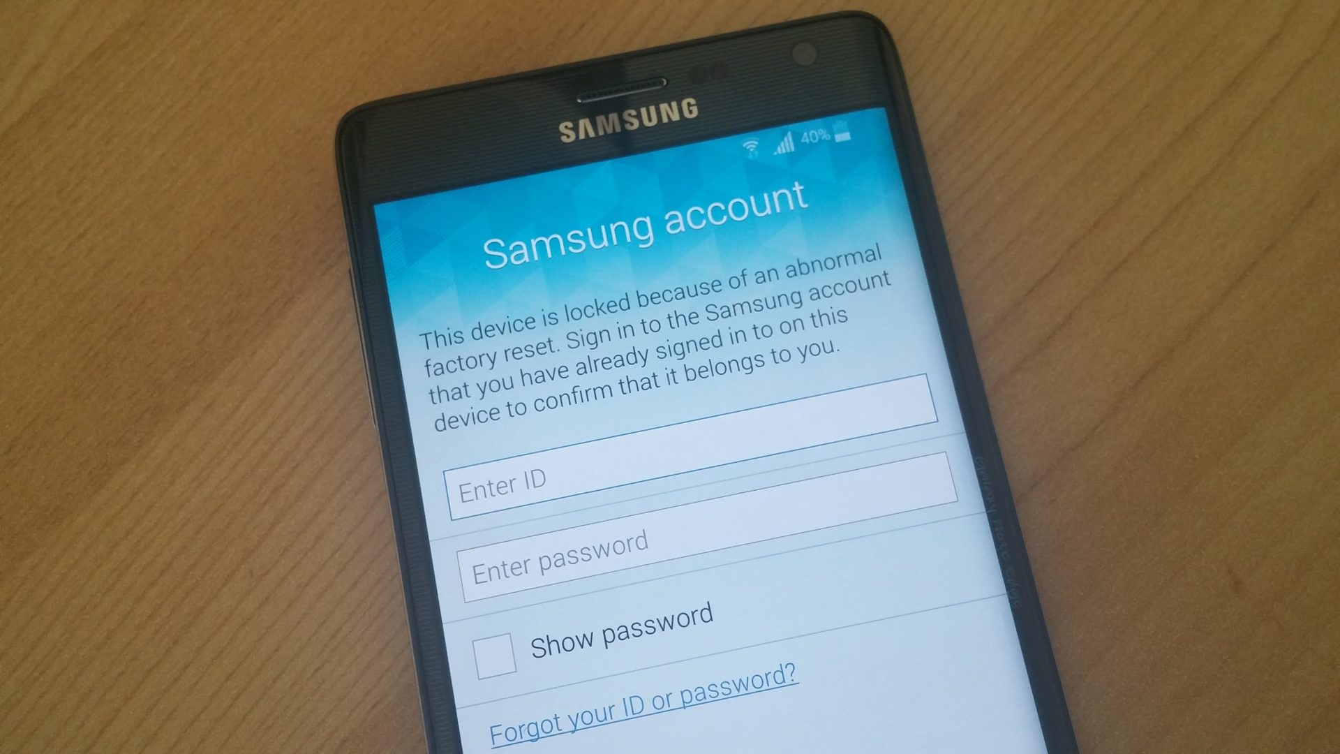 Samsung reactivation lock