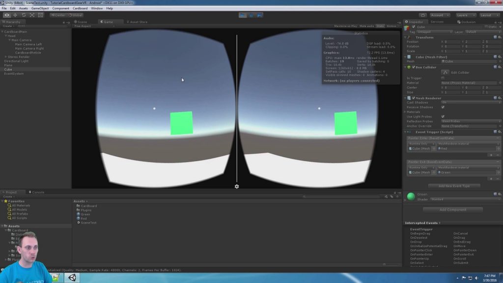 Unity Gear VR development