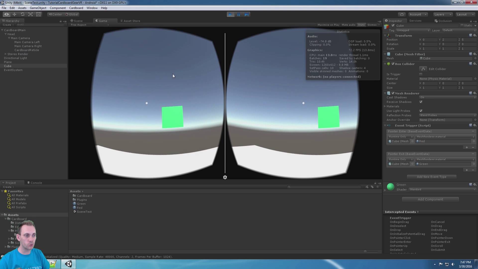 Unity Gear VR development