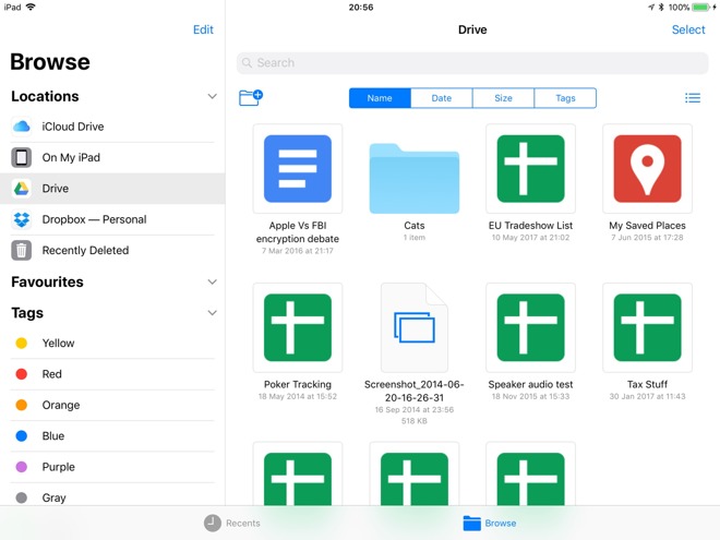 Google Drive iPad