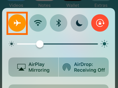 iPhone airplane mode