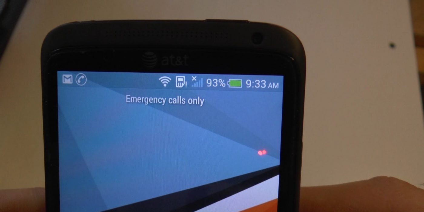Phone says emergency calls only