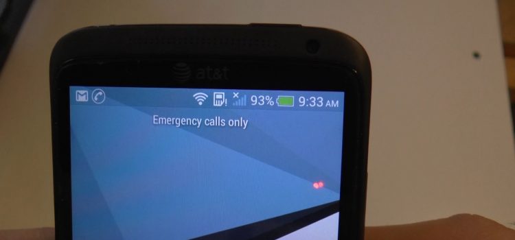 Phone says emergency calls only