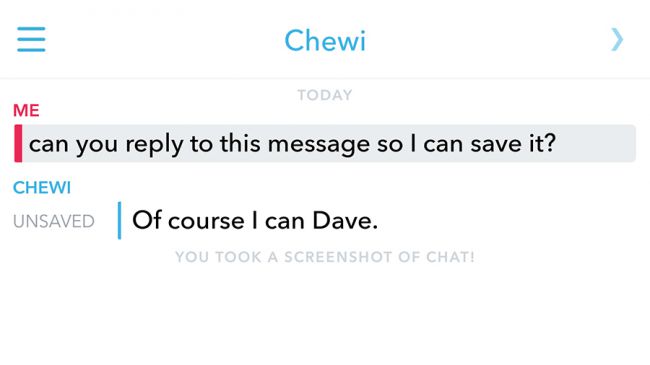 Snapchat saved messages