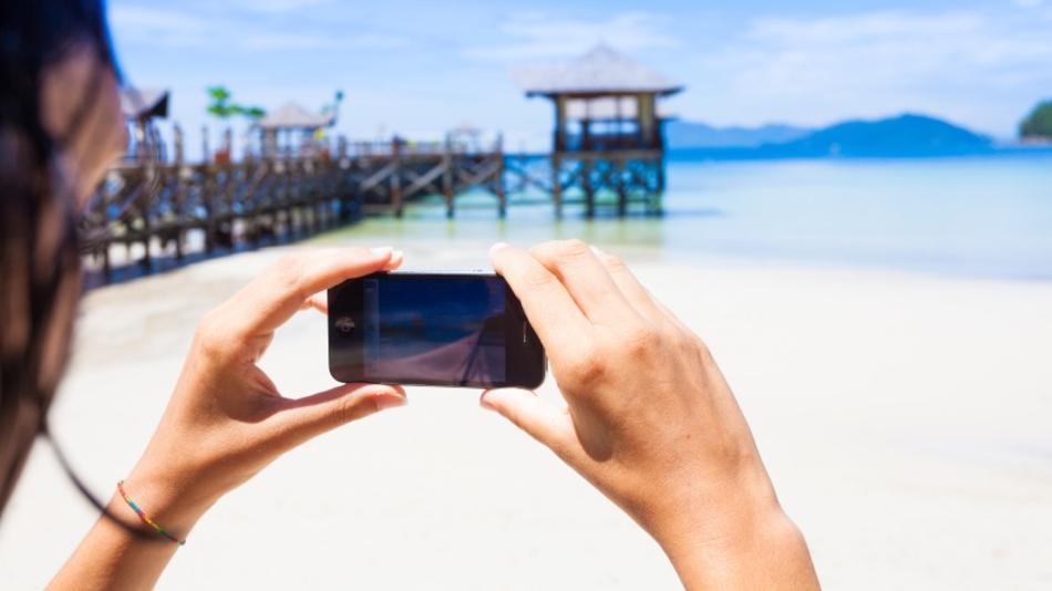 Taking photos with a smartphone