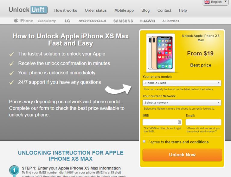 How to Unlock iPhone XS Max using Unlocking Instructions UnlockUnit