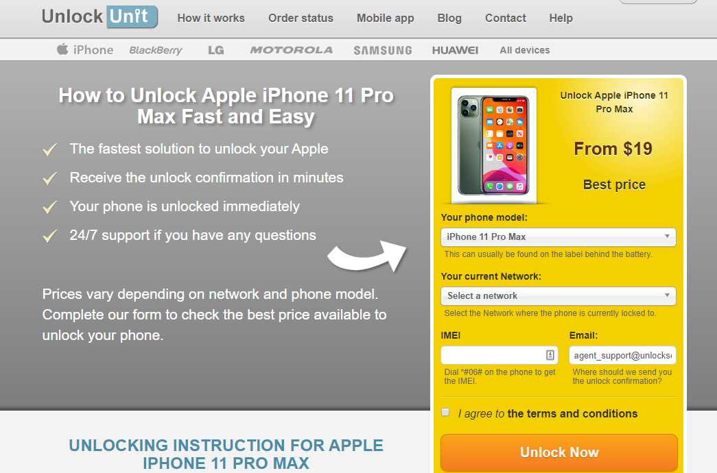 how to unlock iphone 11 pro max